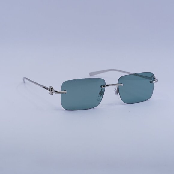 🕶️ New Gucci GG1703S 002 Sunglasses - Silver Frame, Green Lenses - Picture 1 of 12